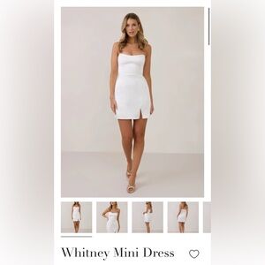 Park and Fifth Whitney White Mini Strapless Dress